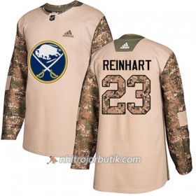 Män Ishockey Buffalo Sabres Tröja Sam Reinhart 23 Adidas 2017-2018 Camo Veterans Day Practice Authentic